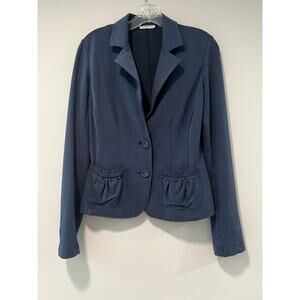 Marella Sport Casual Blazer w Patch Pockets Blue Medium